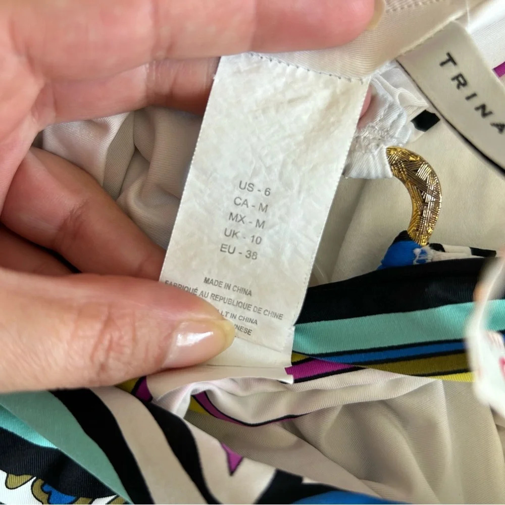 Trina Turk $162 Sz 6 Mandalay Floral Plunge One Piece Swimsuit Guc. - Picture 14 of 16
